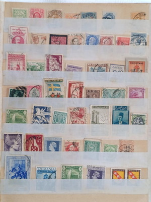 Stamp album used, Greek and foreign stamps before 1960