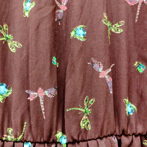 Stradivarius Y2K dragonfly mini dress, burgundy