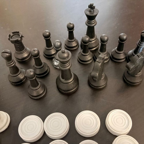Chess and Checkers Replacement Pieces, 4 Incomplete Sets
