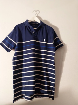 Polo Ralph Lauren men's polo shirt L like new, blue and white