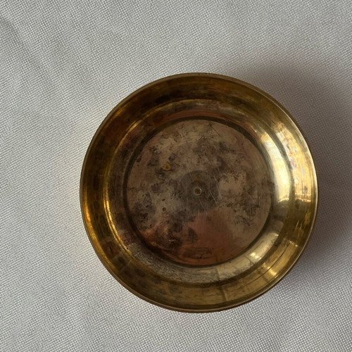 Vintage brass trinket box used, Art Nouveau style, made in India