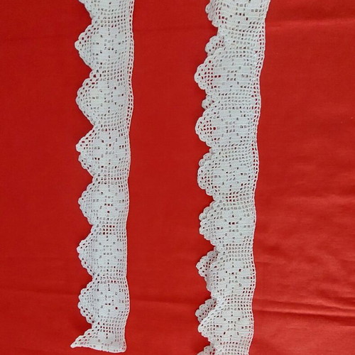 Handmade white lace set of 2 new, crochet for pillowcases