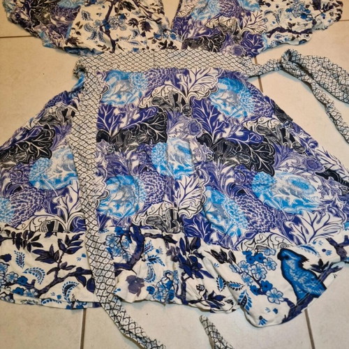 Desigual dress like new, boho chic in blue, purple and white