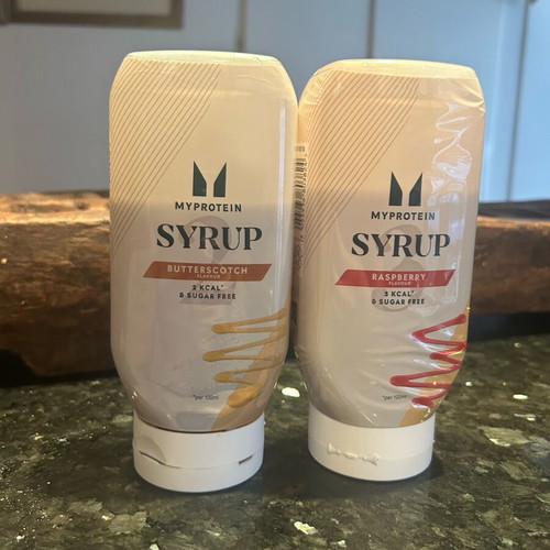 My Protein Syrups like new, butterscotch and raspberry flavors