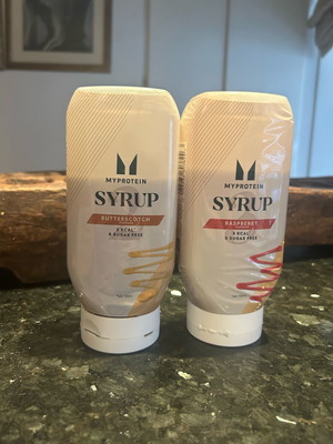My Protein Syrups like new, butterscotch and raspberry flavors