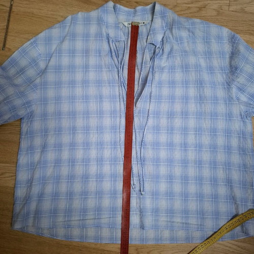 Zara cotton shirt XL like new, blue-white