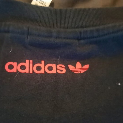 Adidas T-shirt XL used, men's, blue and red