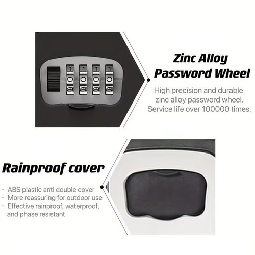 Key holder hanging made of semi-alloy for Airbnb new, black