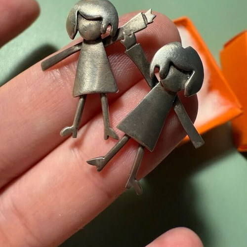 Handmade Silver 925 Earrings Acme Art like new