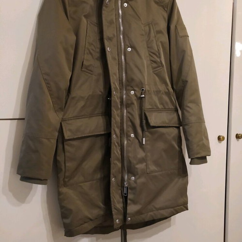 Hooded jacket size 34 like new, khaki