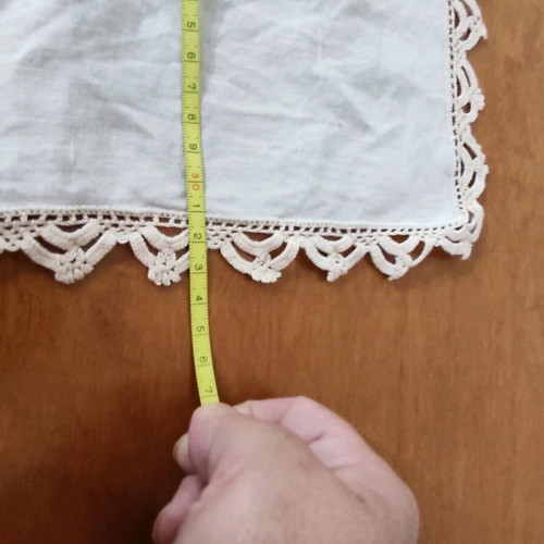 Handmade knitted napkins like new with corners and linen