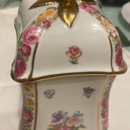 Mitterteich Bavaria Vase with Lid like new, German porcelain 25cm