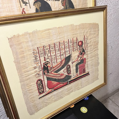 Papyrus from Egypt used, framed artwork