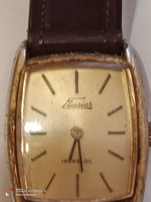 Vintage wind-up watch 1970-80 used, women's, gold color