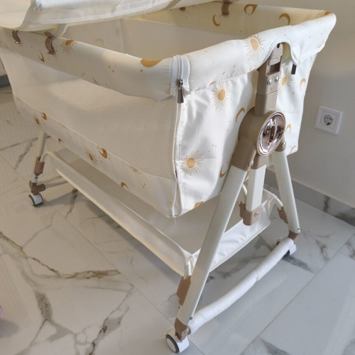 5-in-1 folding baby cot, cream