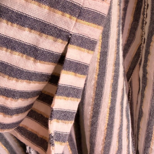 Zara striped beach kaftan tunic size S like new, white and gold