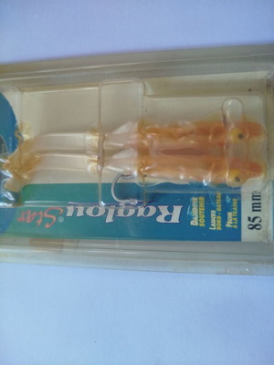 Raglou Star silicone squid 8.5cm 2 pieces pink with eyes new