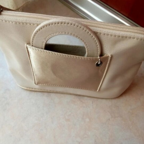 Cosmetic bag with external mirror new