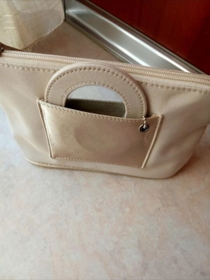 Cosmetic bag with external mirror new