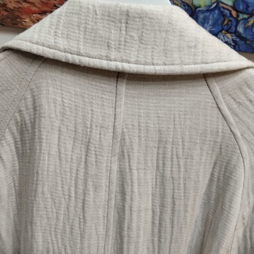 ZARA linen summer trench coat, size L, beige ecru