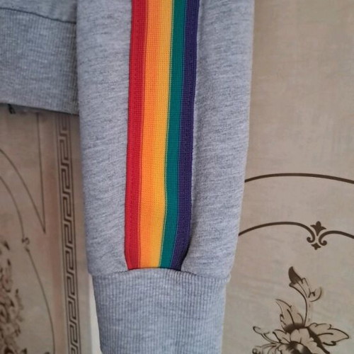 Fleece zip-up jacket used, gray, sizes L and XL