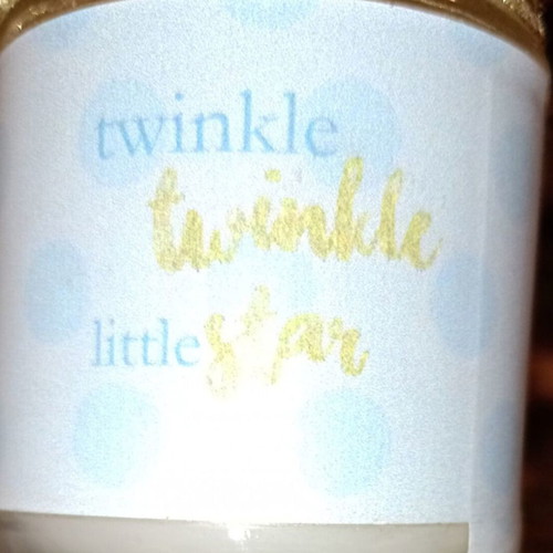 Twinkle Little Star Personalized Candle new, glass jar