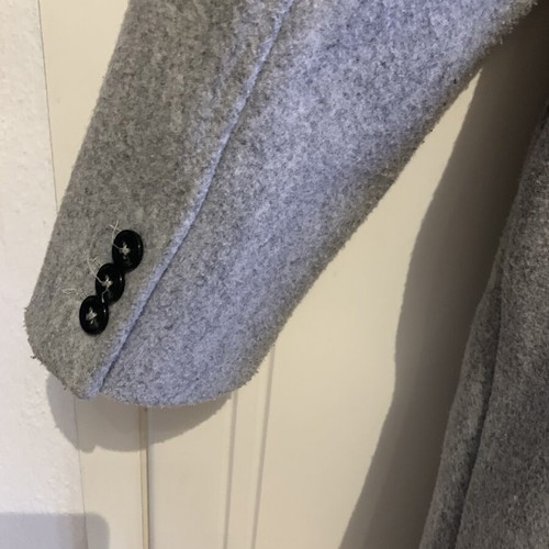 Zara gray coat used, size M, missing buttons