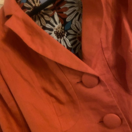 Linen short jacket Marks and Spencer orange like new