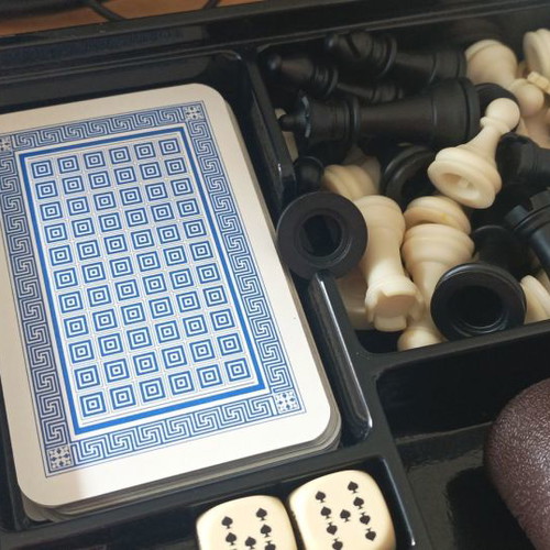 Board game used with missing playing cards