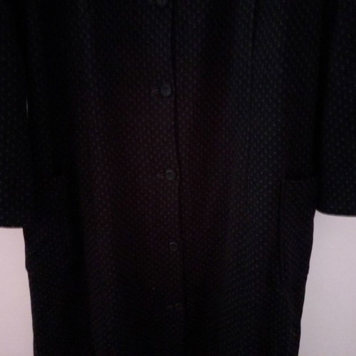 Women's robe XL used, black winter with polka dots