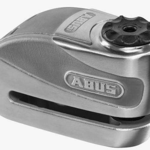 Abus Granit Detecto X Plus 8008 2.0 Motorcycle Disc Brake Lock with Alarm and 14mm Pin Grey