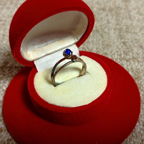 Children's vintage rings with zircon stones, pack of 4, new