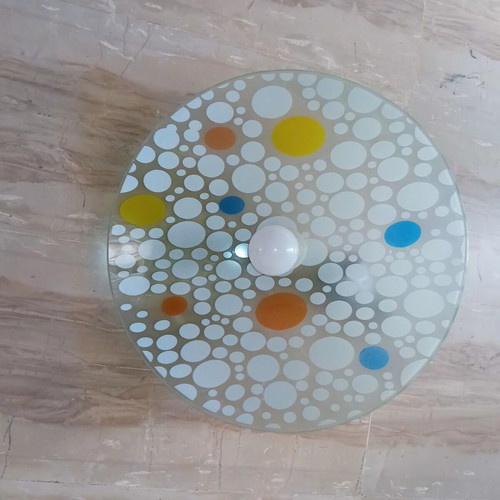 Gallis SA glass ceiling light like new, 42mm diameter