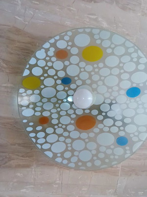 Gallis SA glass ceiling light like new, 42mm diameter