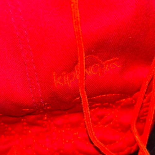 Kipling embroidered crossbody pouch bag like new with small wallet red and orange