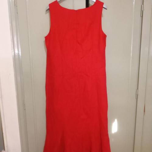 Cotton linen dress, size L