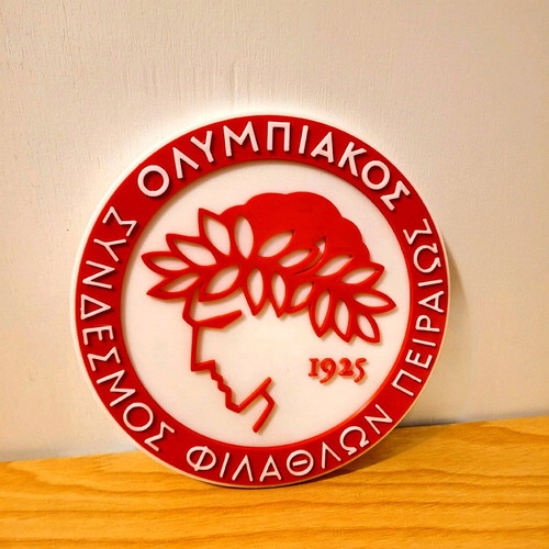 Σήμα Ολυμπιακού 3D καινούργιο, διάμετρος 17cm