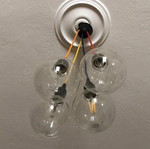 Ceiling light colorful like new, modern with cables