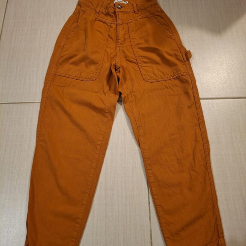 Toi Moi High-Waisted Jeans for Girls 16 Years Like New, Orange, XS