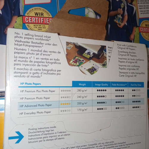 HP Advanced Photo Paper new, pack of 5