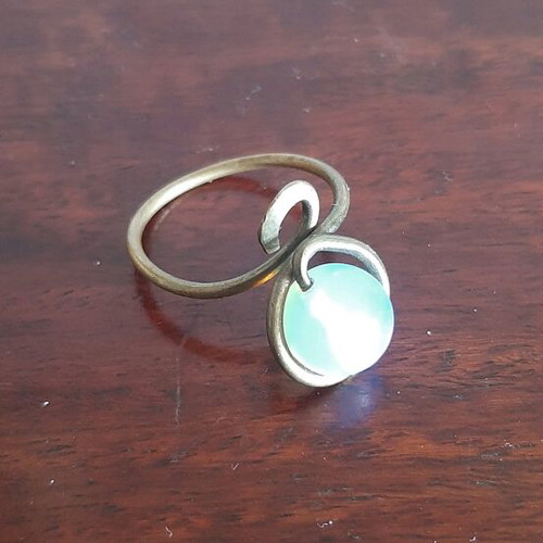 Ring used with moonstone