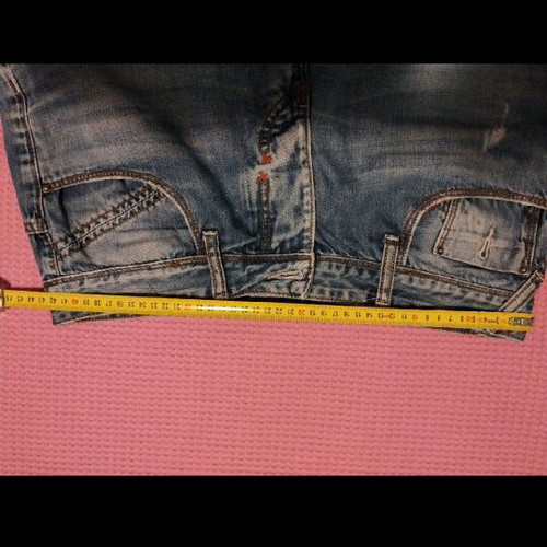 Men's denim bermuda shorts used, size L, blue