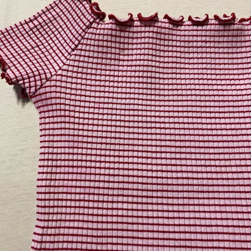 Striped Zara Trafaluc t-shirt like new, white-red, size S