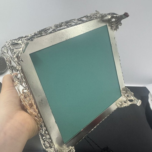 Decorative metal fruit basket with mirror vintage style