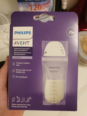 Philips Avent breast milk storage bags, pack of 16