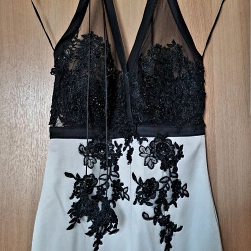 Black lace dress with crystals by EFI like new