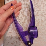 Garlic press used, plastic