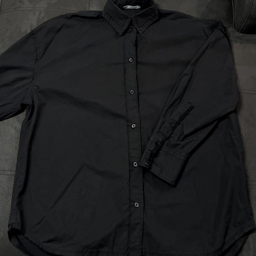 Zara women's oversized shirt, black, size S