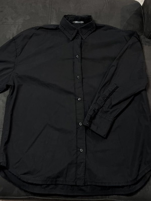 Zara women's oversized shirt, black, size S