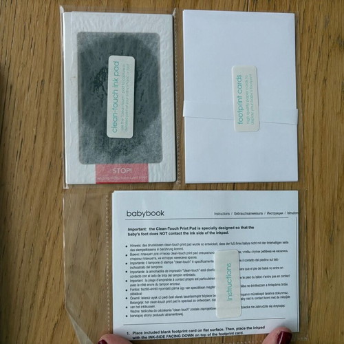 Memory album for newborn new with footprint